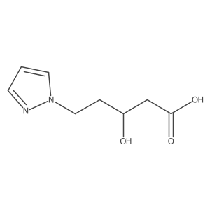 (3S)-3-hydroxy-5-(1H-pyrazol-1-yl)pentanoic acid Structure