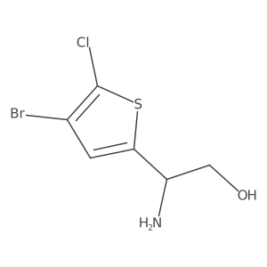 (2R)-2-amino-2-(4-bromo-5-chlorothiophen-2-yl)ethan-1-ol Structure