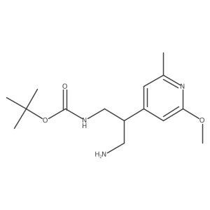 tert-butyl N-[3-amino-2-(2-methoxy-6-methylpyridin-4-yl)propyl]carbamate Structure
