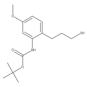 tert-butyl N-[5-methoxy-2-(3-sulfanylpropyl)phenyl]carbamate Structure