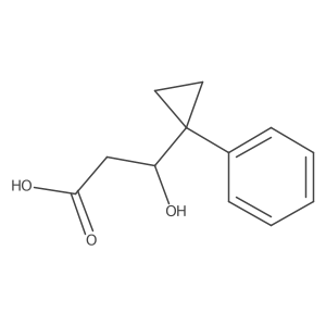 3-Hydroxy-3-(1-phenylcyclopropyl)propanoic acid结构式