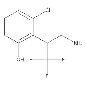 2-(3-Amino-1,1,1-trifluoropropan-2-yl)-3-chlorophenol结构式