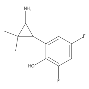 2-(3-Amino-2,2-dimethylcyclopropyl)-4,6-difluorophenol结构式