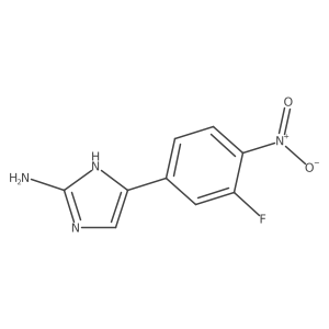 5-(3-fluoro-4-nitrophenyl)-1H-imidazol-2-amine结构式