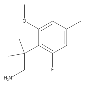2-(2-Fluoro-6-methoxy-4-methylphenyl)-2-methylpropan-1-amine Structure