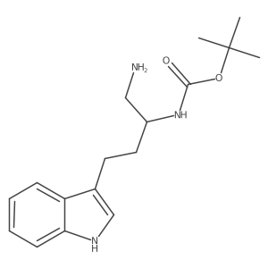 tert-butyl N-[1-amino-4-(1H-indol-3-yl)butan-2-yl]carbamate结构式