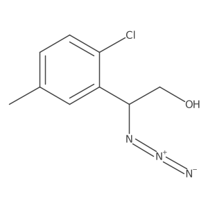 2-Azido-2-(2-chloro-5-methylphenyl)ethan-1-ol结构式
