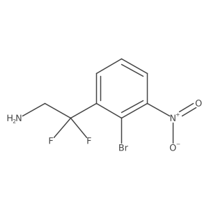 2-(2-Bromo-3-nitrophenyl)-2,2-difluoroethan-1-amine结构式
