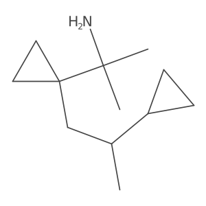 2-[1-(2-Cyclopropylpropyl)cyclopropyl]propan-2-amine结构式