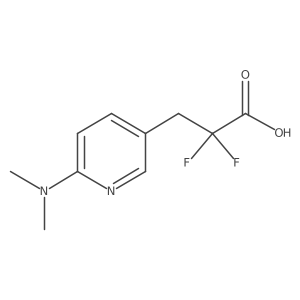3-[6-(Dimethylamino)pyridin-3-yl]-2,2-difluoropropanoic acid Structure
