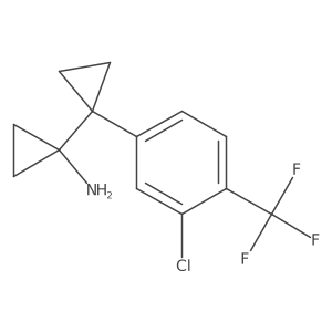 1-{1-[3-Chloro-4-(trifluoromethyl)phenyl]cyclopropyl}cyclopropan-1-amine Structure