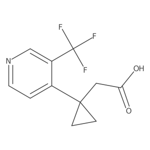 2-{1-[3-(Trifluoromethyl)pyridin-4-yl]cyclopropyl}acetic acid结构式