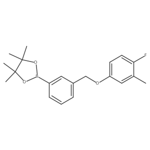2-[3-[(4-Fluoro-3-methyl-phenoxy)methyl]phenyl]-4,4,5,5-tetramethyl-1,3,2-dioxaborolane结构式