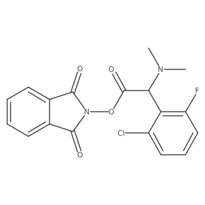 1,3-dioxo-2,3-dihydro-1H-isoindol-2-yl 2-(2-chloro-6-fluorophenyl)-2-(dimethylamino)acetate结构式