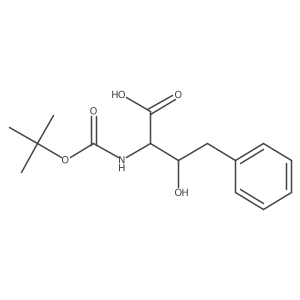 2-{[(Tert-butoxy)carbonyl]amino}-3-hydroxy-4-phenylbutanoic acid结构式