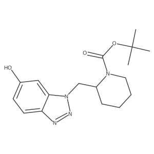 tert-butyl 2-[(6-hydroxy-1H-1,2,3-benzotriazol-1-yl)methyl]piperidine-1-carboxylate结构式