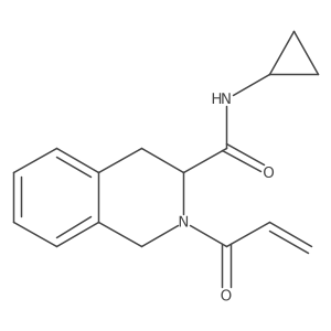 (3S)-N-Cyclopropyl-2-prop-2-enoyl-3,4-dihydro-1H-isoquinoline-3-carboxamide Structure