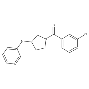 2-Chloro-4-[3-(pyridin-3-yloxy)pyrrolidine-1-carbonyl]pyridine结构式