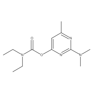 Carbamic acid, diethyl-, 2-(dimethylamino)-6-methyl-4-pyrimidinyl ester结构式