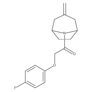 2-(4-fluorophenoxy)-1-((1R,5S)-3-methylene-8-azabicyclo[3.2.1]octan-8-yl)ethan-1-one结构式