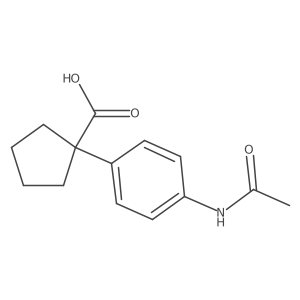 1-(4-Acetamidophenyl)cyclopentane-1-carboxylic acid Structure