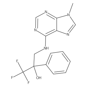 1,1,1-trifluoro-3-[(9-methyl-9H-purin-6-yl)amino]-2-phenylpropan-2-ol Structure