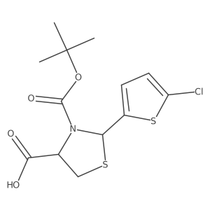 3-[(Tert-butoxy)carbonyl]-2-(5-chlorothiophen-2-yl)-1,3-thiazolidine-4-carboxylic acid结构式