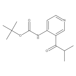 tert-butyl N-[3-(2-methylpropanoyl)pyridin-4-yl]carbamate结构式