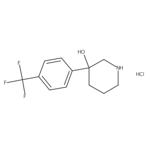 3-(4-(Trifluoromethyl)phenyl)piperidin-3-ol hydrochloride结构式