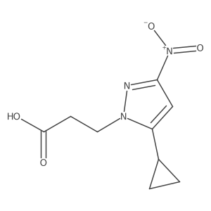 3-(5-cyclopropyl-3-nitro-1H-pyrazol-1-yl)propanoic acid Structure
