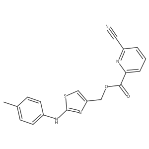 [2-(4-Methylanilino)-1,3-thiazol-4-yl]methyl 6-cyanopyridine-2-carboxylate Structure