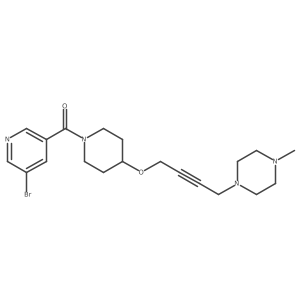 1-(4-{[1-(5-Bromopyridine-3-carbonyl)piperidin-4-yl]oxy}but-2-yn-1-yl)-4-methylpiperazine结构式