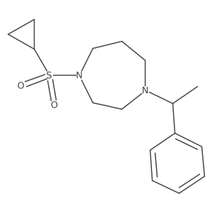 1-(Cyclopropanesulfonyl)-4-(1-phenylethyl)-1,4-diazepane结构式