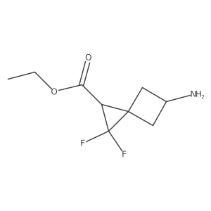 Ethyl 5-amino-2,2-difluorospiro[2.3]hexane-1-carboxylate Structure
