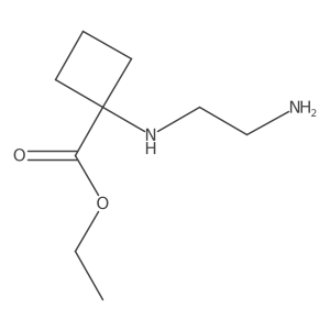 Ethyl 1-[(2-aminoethyl)amino]cyclobutane-1-carboxylate结构式