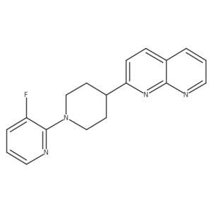 2-[1-(3-Fluoropyridin-2-yl)piperidin-4-yl]-1,8-naphthyridine结构式