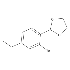 2-(2-Bromo-4-ethylphenyl)-1,3-dioxolane Structure