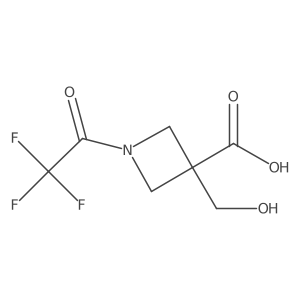 3-(Hydroxymethyl)-1-(trifluoroacetyl)azetidine-3-carboxylic acid结构式