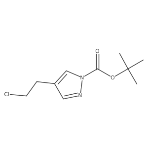 tert-butyl 4-(2-chloroethyl)-1H-pyrazole-1-carboxylate结构式