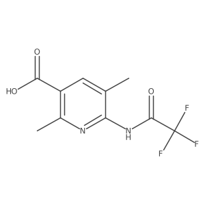 2,5-Dimethyl-6-(2,2,2-trifluoroacetamido)pyridine-3-carboxylic acid Structure