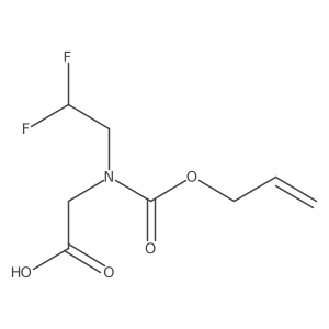 2-[(2,2-Difluoroethyl)[(prop-2-en-1-yloxy)carbonyl]amino]acetic acid Structure