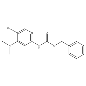 benzyl N-[5-bromo-4-(dimethylamino)pyridin-2-yl]carbamate结构式