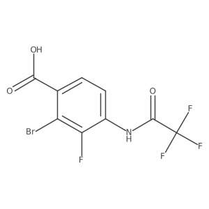 2-Bromo-3-fluoro-4-(2,2,2-trifluoroacetamido)benzoic acid结构式