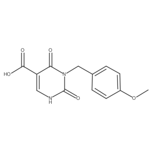 3-[(4-Methoxyphenyl)methyl]-2,4-dioxo-1,2,3,4-tetrahydropyrimidine-5-carboxylic acid Structure