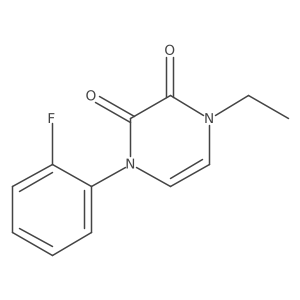 1-Ethyl-4-(2-fluorophenyl)-1,2,3,4-tetrahydropyrazine-2,3-dione结构式