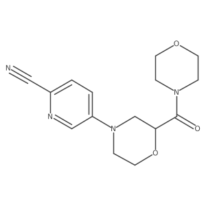 5-[2-(Morpholine-4-carbonyl)morpholin-4-yl]pyridine-2-carbonitrile结构式