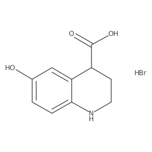6-Hydroxy-1,2,3,4-tetrahydroquinoline-4-carboxylic acid hydrobromide结构式