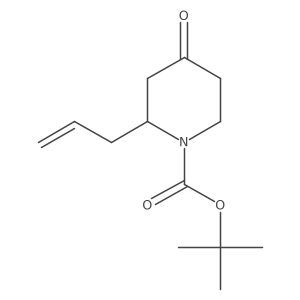 tert-Butyl 2-allyl-4-oxopiperidine-1-carboxylate结构式