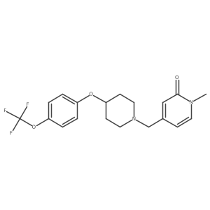 1-Methyl-4-({4-[4-(trifluoromethoxy)phenoxy]piperidin-1-yl}methyl)-1,2-dihydropyridin-2-one结构式