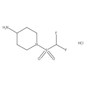 1-((Difluoromethyl)sulfonyl)piperidin-4-amine hydrochloride Structure